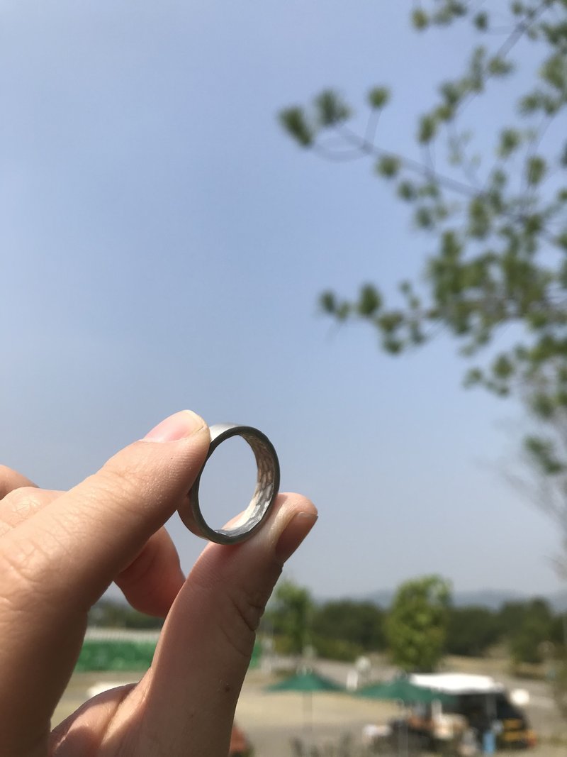 抚存 压羽系列  内敛戒 - 戒指 - 纯银 银色