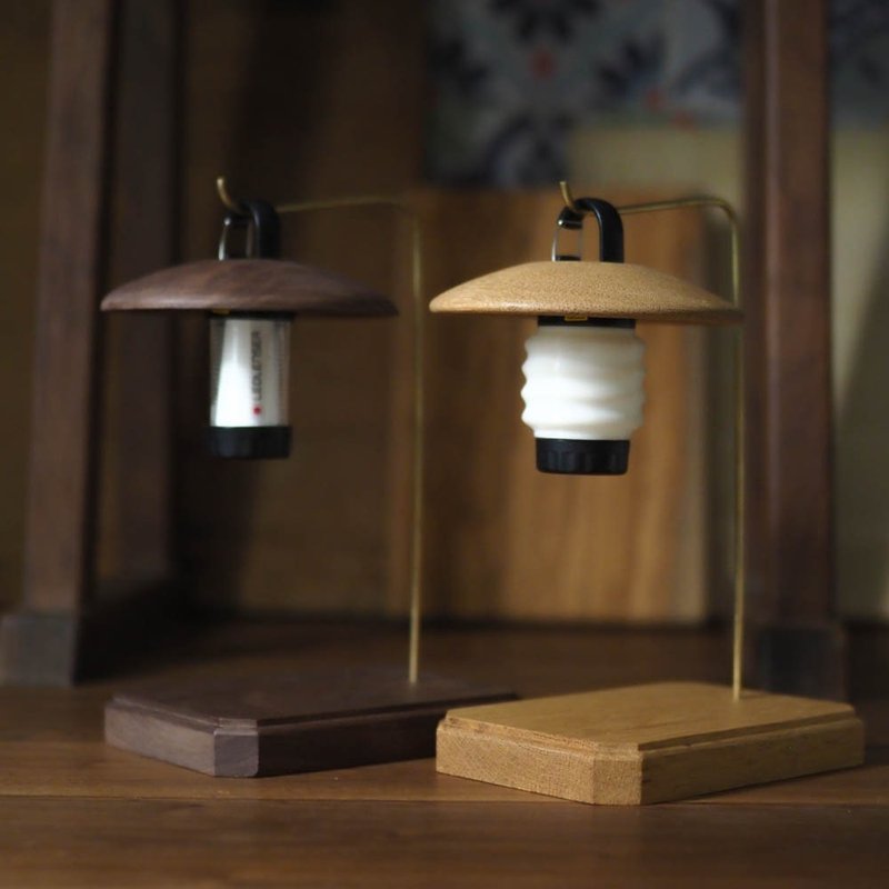 露营家居两用实木座灯 2-ways Wooden Lamp - 灯具/灯饰 - 木头 咖啡色