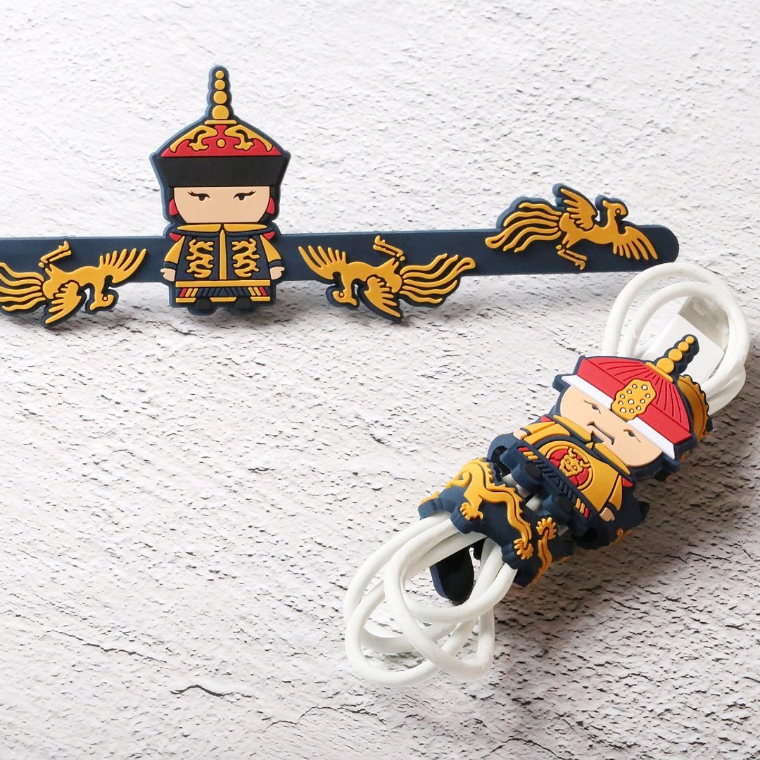 故宫授权 | 帝后缠线器 - 卷线器/电线收纳 - 橡胶 黄色