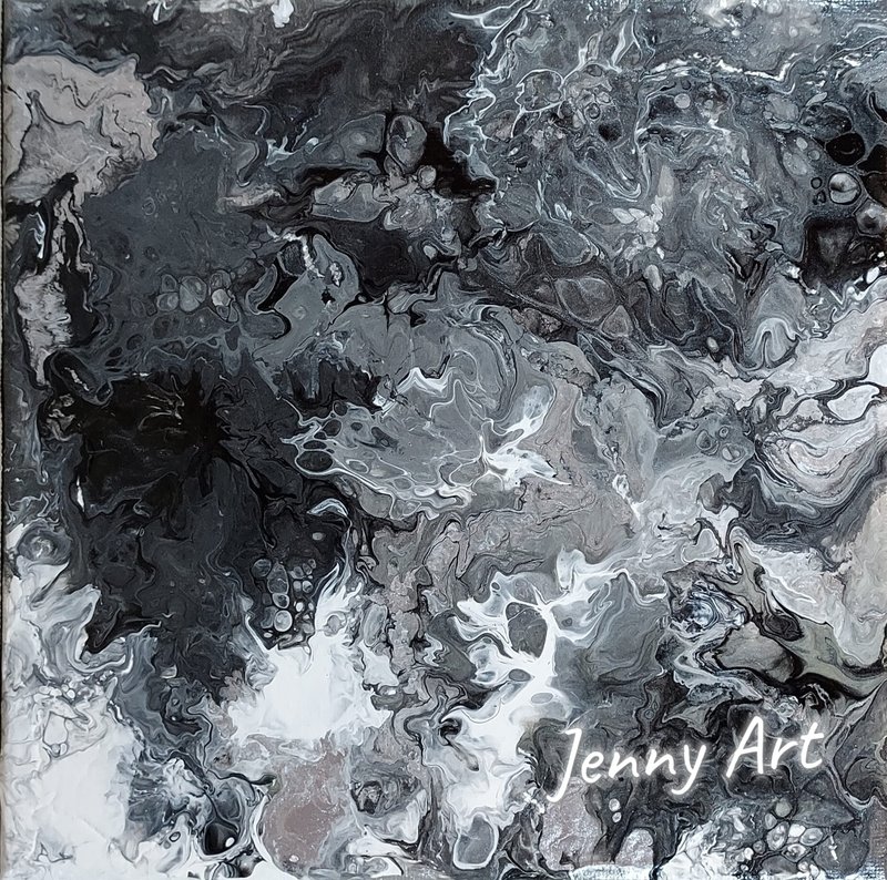 【坚持】无框画 压克力画 抽象画 画作 挂画 居家摆设 - 海报/装饰画/版画 - 其他材质 黑色