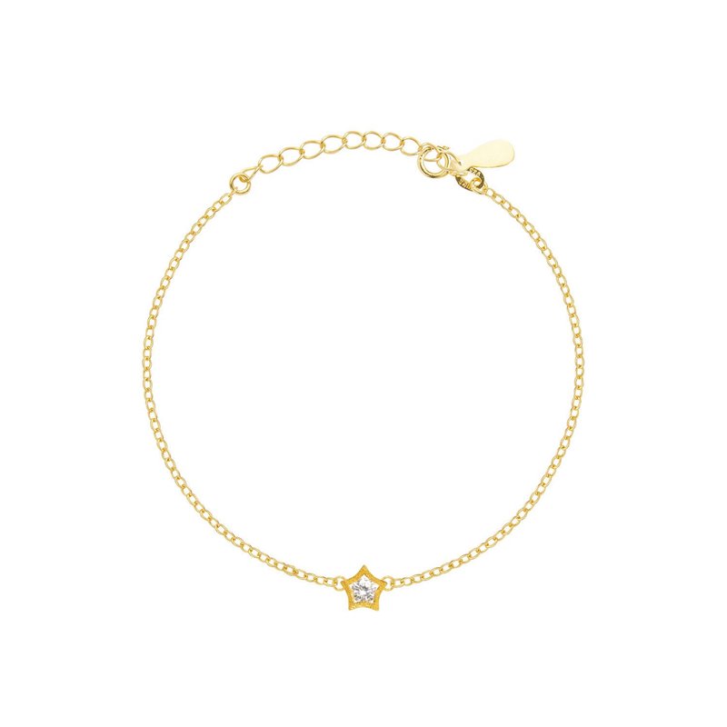 藏宝箱金饰 9999黄金纯金 钻石 星星 星空 手链 手环 - 手链/手环 - 24k 金 金色