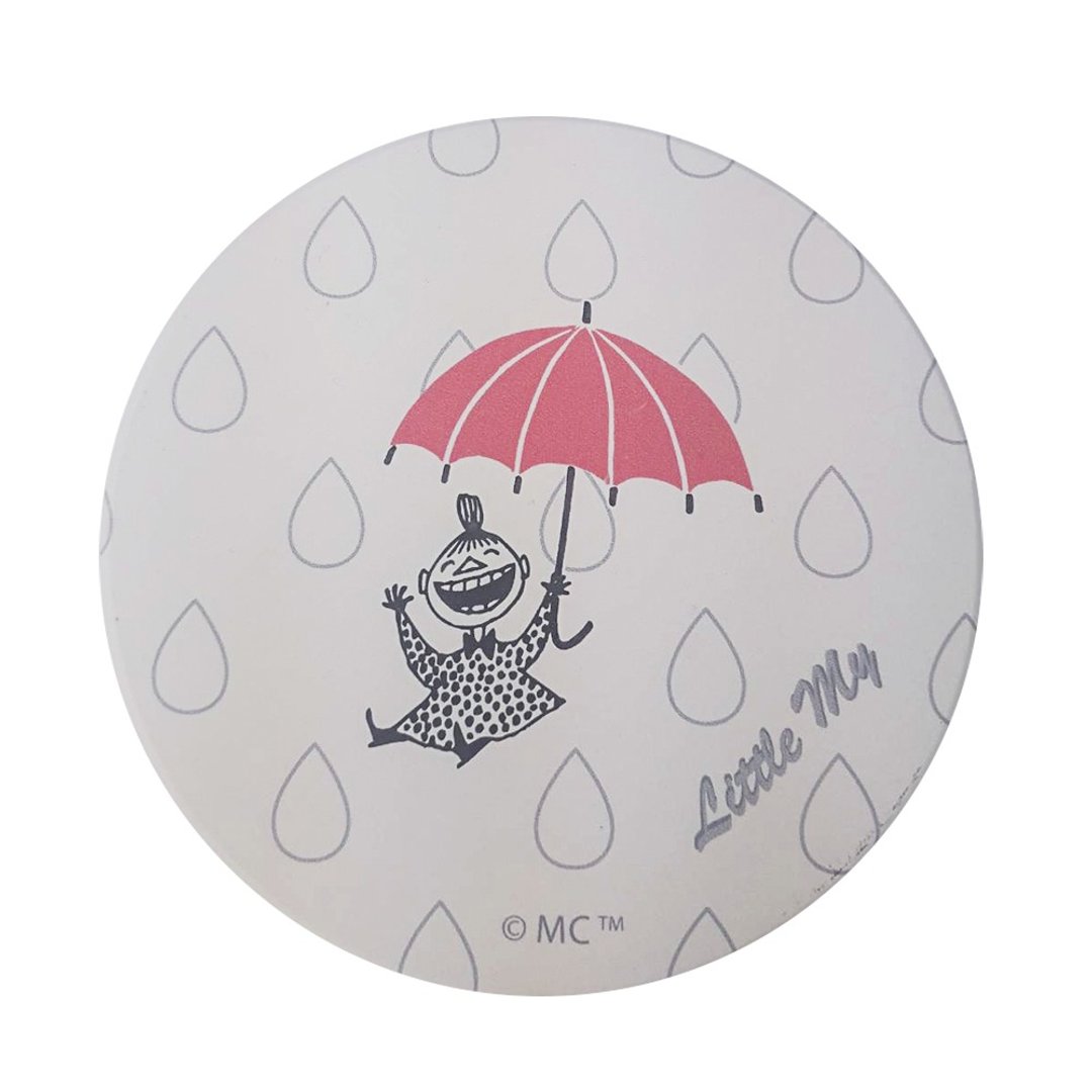 Moomin噜噜米授权-吸水杯垫-【小伞】 (圆) - 杯垫 - 陶 白色