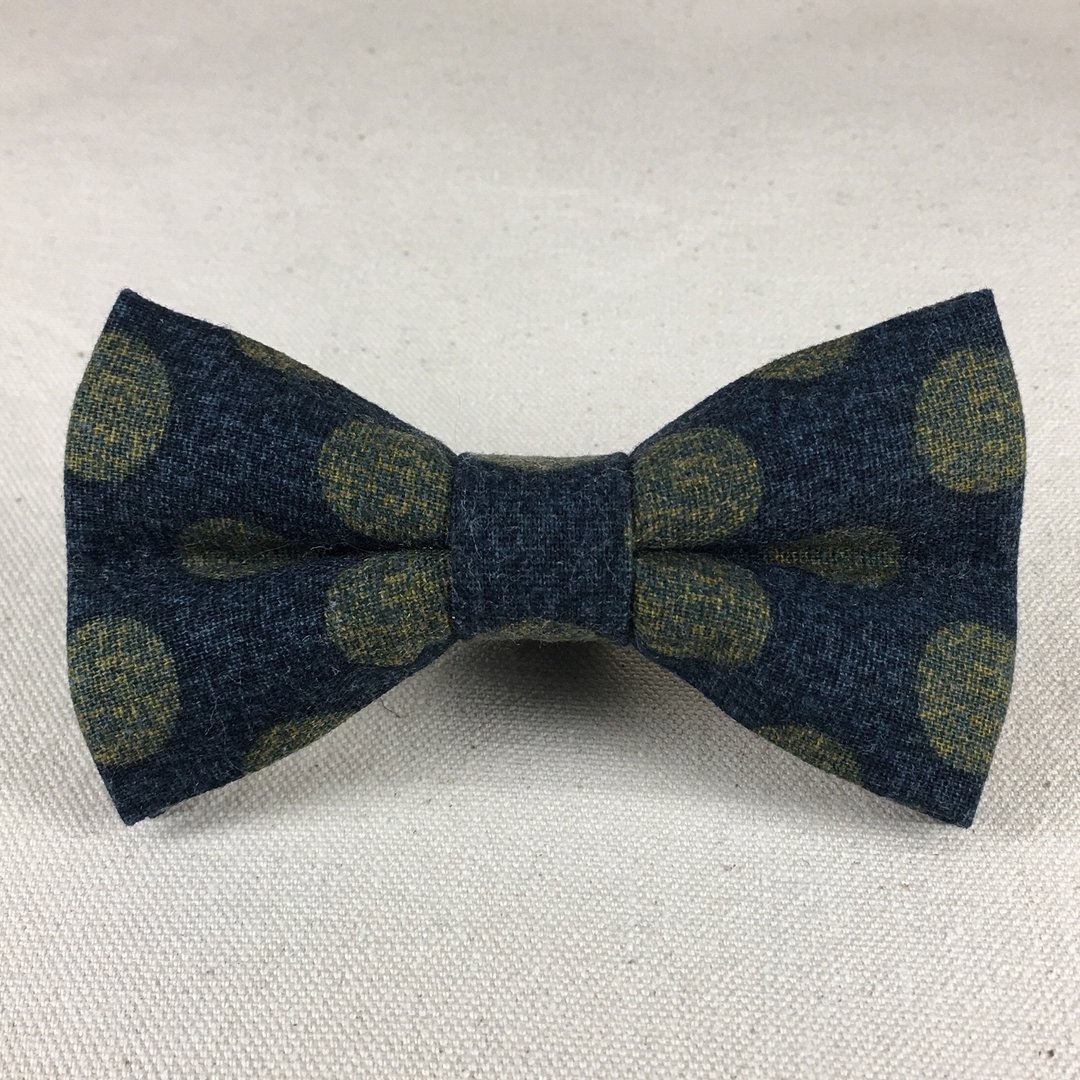 Mr.Tie 手工缝制领结 Hand Made Bow Tie 编号143 - 领带/领带夹 - 棉 蓝色