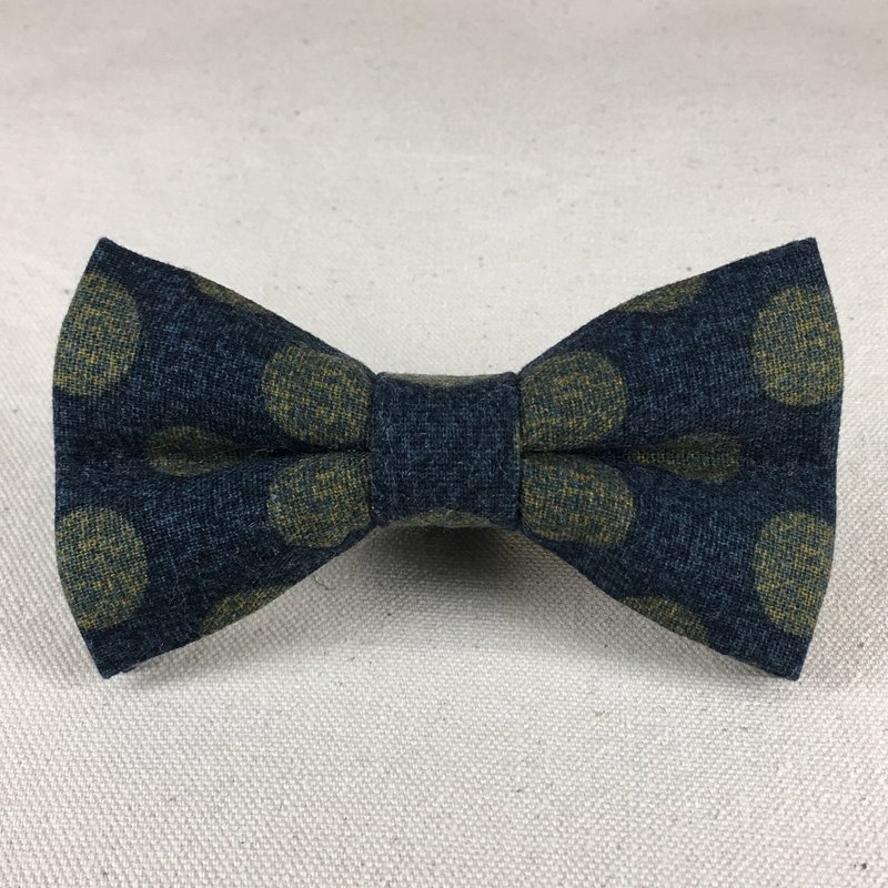 Mr.Tie 手工缝制领结 Hand Made Bow Tie 编号143 - 领带/领带夹 - 棉．麻 蓝色