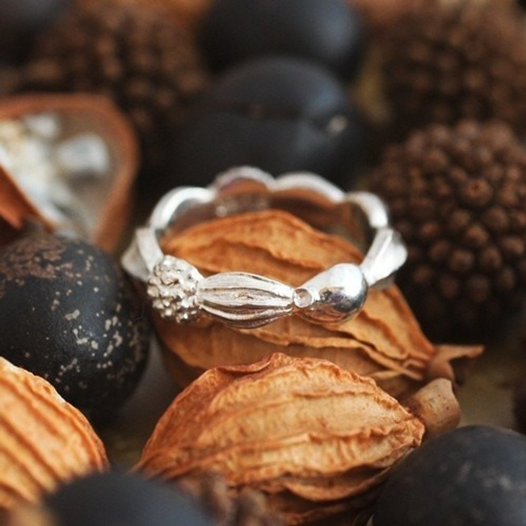Mix seed ring [R045SV] - 戒指 - 其他金属 