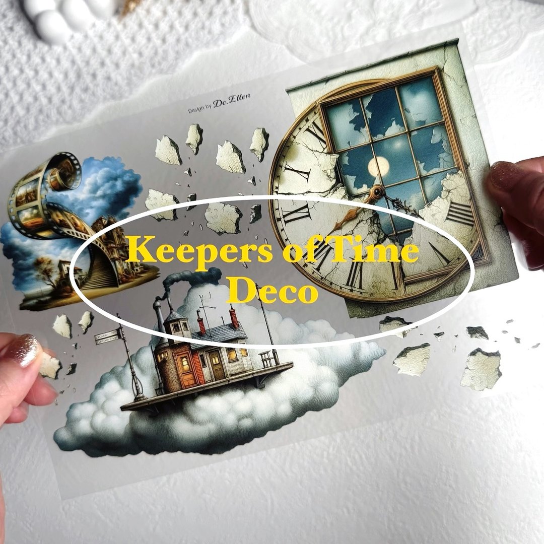 亮面 - Time Keepers 系列 (K84, K85, K86, K87) - 贴纸 - 聚酯纤维 