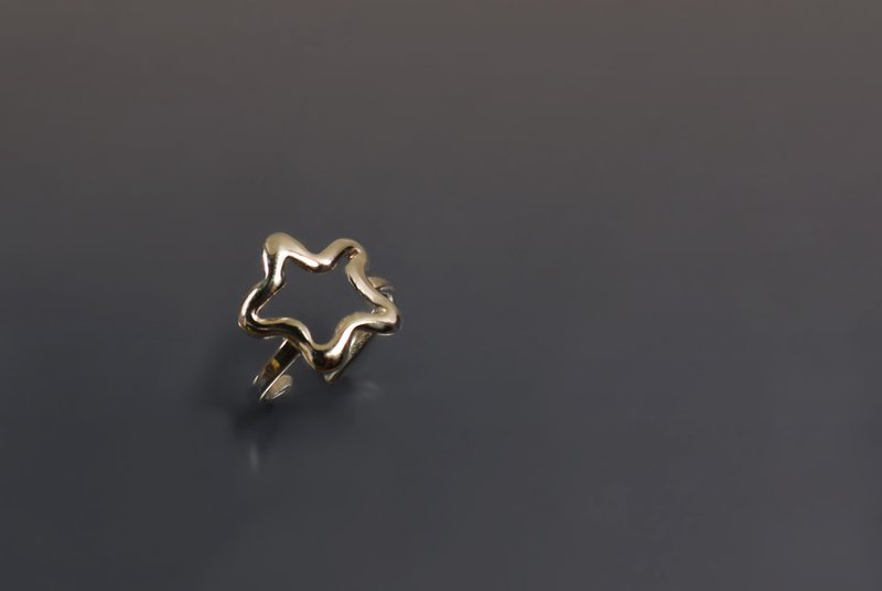 抽象系列-不规则多角形线条925银戒(小) - 戒指 - 纯银 金色