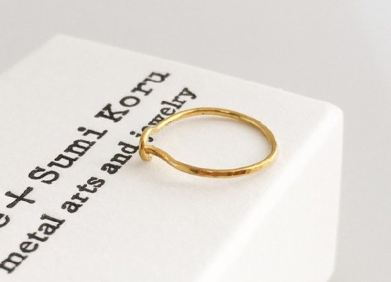 K24 Pure Gold Foop Earrings Pure Gold Hoop Earrings One Ear - 耳环/耳夹 - 其他金属 