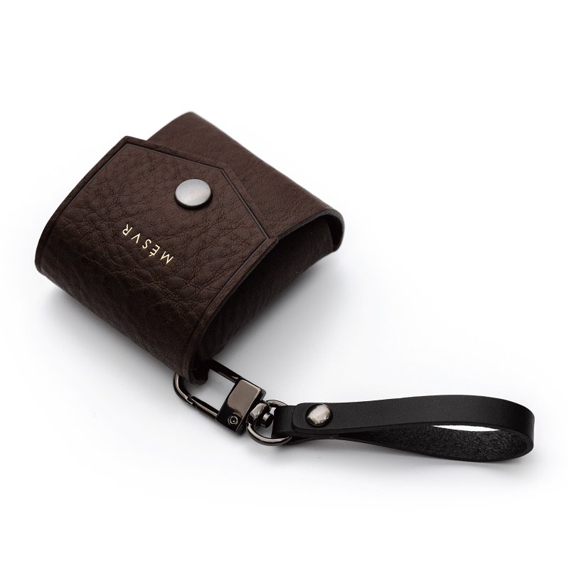 Minerva AirPods 皮套 皮革 保护套 I 意大利植鞣革 - 耳机 - 真皮 咖啡色