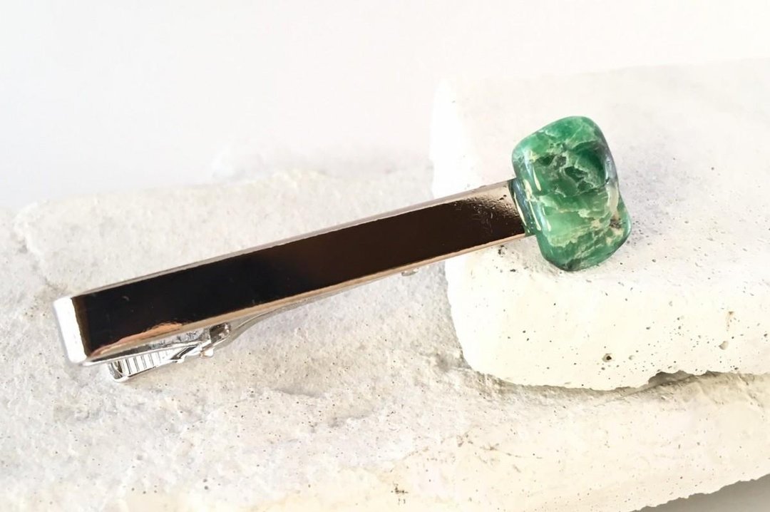 Natural emerald rough ◇ Tie clip ◇ - 其他 - 其他材质 