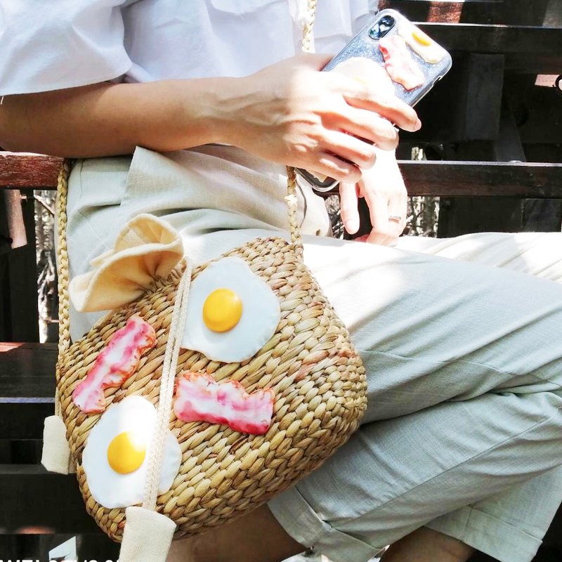 Breakfast Bag - 束口袋双肩包 - 竹 橘色