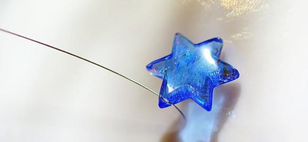 [Made to order] Blue Hexagram - 项链 - 其他金属 