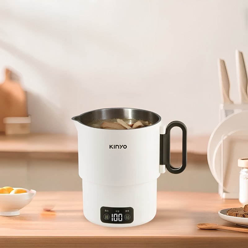 【KINYO】双电压电子小圆锅 - 厨房家电 - 不锈钢 白色