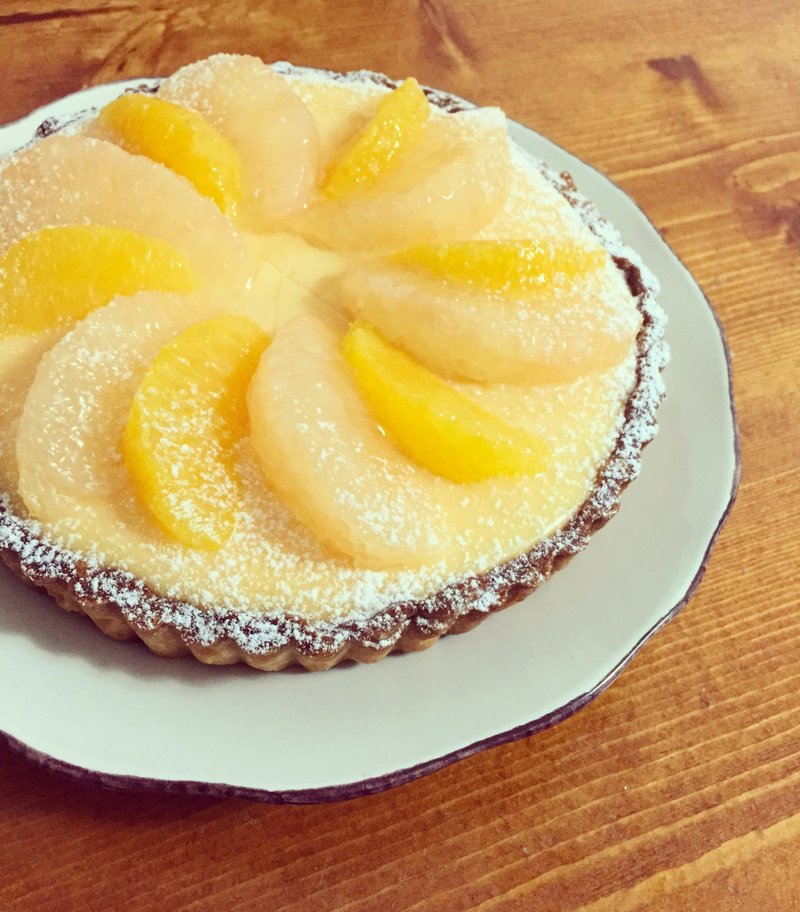 7寸甜橙柠檬塔 - 咸派/甜派 - 新鲜食材 橘色