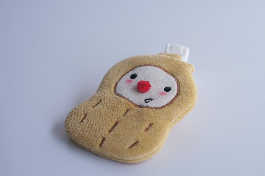 Bucute花生宝宝护身符.御守套.平安符袋/宝宝专用/手工制作/弥月 - 满月礼盒 - 聚酯纤维 橘色