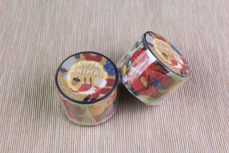 【Cute animal】亮面PET胶带 by 小黄间 - 纸胶带 - 塑料 卡其色