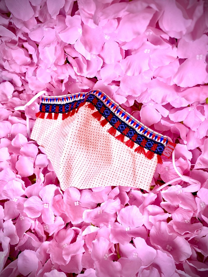 OTT独一无二•Unique 民族浅粉肤色可重用口罩Mask - 口罩 - 棉．麻 粉红色