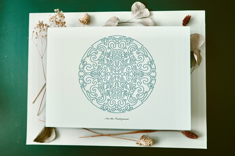 大人的着色图ON.1/A4线稿/居家摆饰/挂画/海报/DIY着色/灵性 - 海报/装饰画/版画 - 纸 灰色