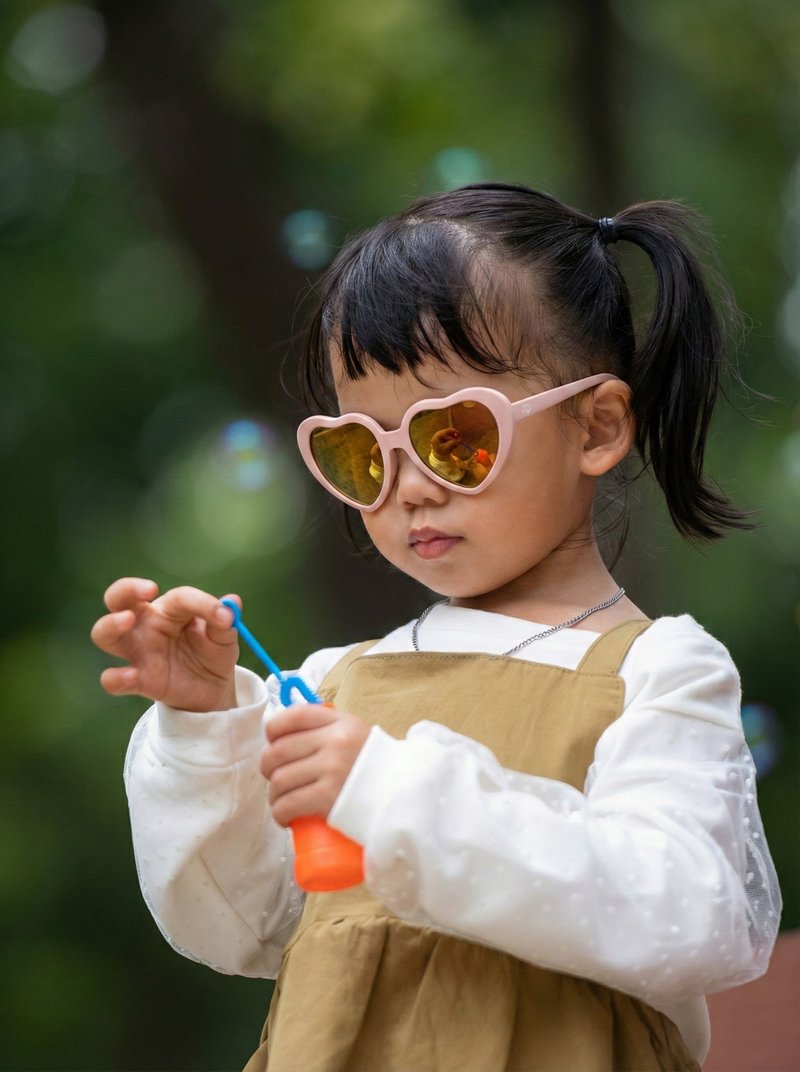 爱心弹性软料 儿童太阳眼镜 - 眼镜/眼镜框 - 橡胶 