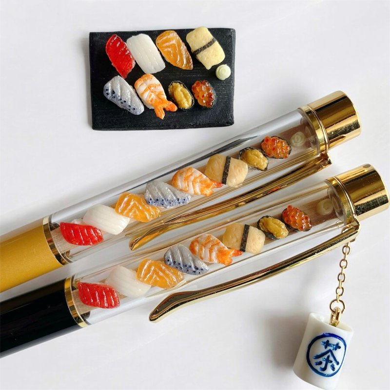 ballpoint pen / miniature sushi - 圆珠笔/中性笔 - 粘土 多色