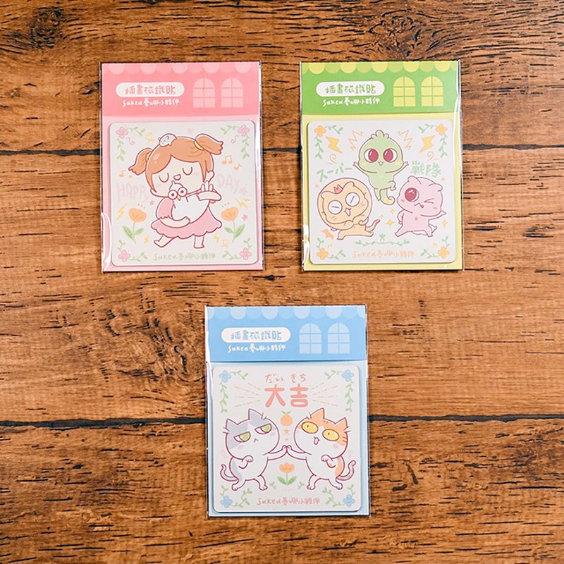 插画大磁铁贴 - 冰箱贴/磁贴 - 其他材质 多色