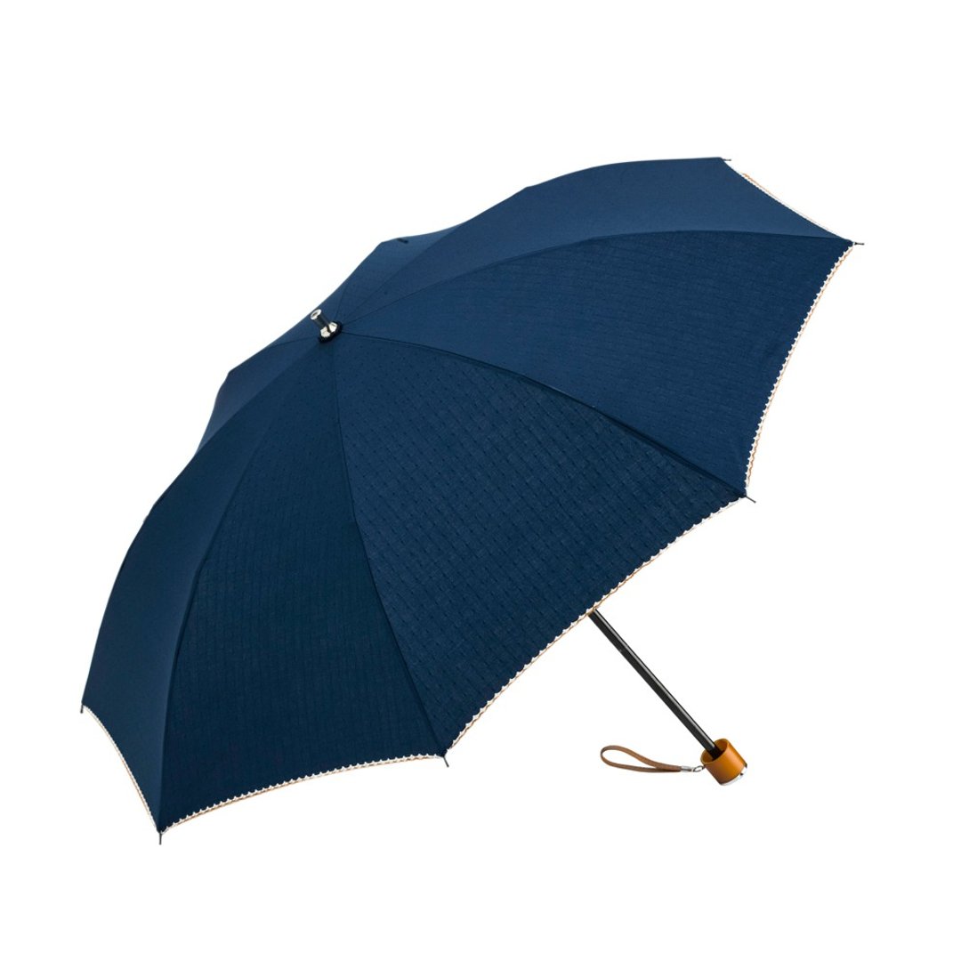 Prolla TC棉沙丁二折式折伞 日式滚边简约风 雨伞防晒 折伞 - 雨伞/雨衣 - 防水材质 