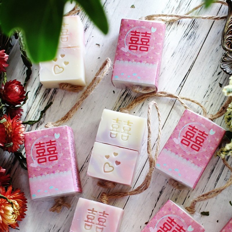 【蕾安柏】最爱囍手皂-双颗皂。婚礼小物│洗手皂串│手工皂│ - 洗手用品 - 其他材质 粉红色