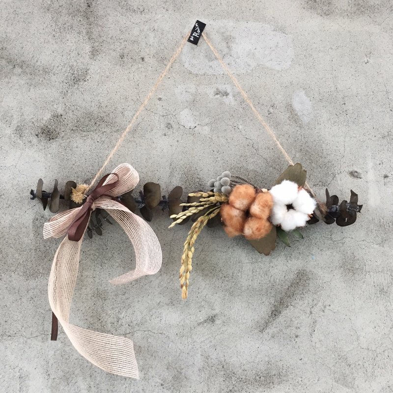 圣诞节限定 双色棉花 干燥花挂饰 - 植栽/盆栽 - 植物．花 咖啡色
