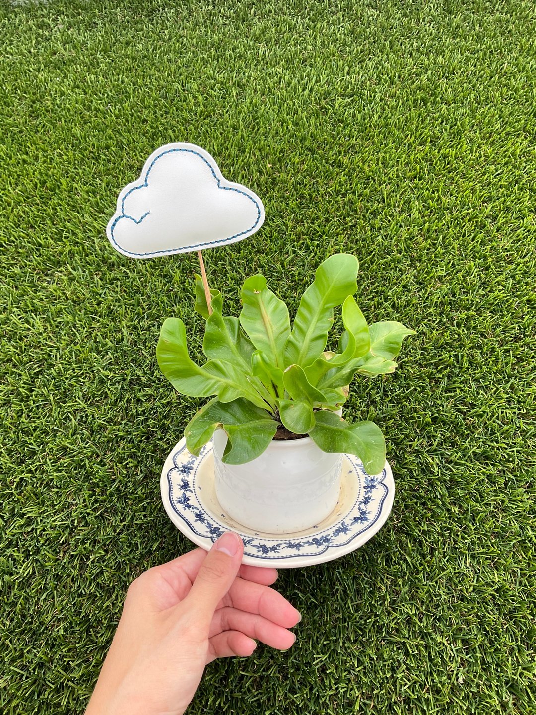 植物饰品 云朵皮革吊饰 马来西亚的天气 - 摆饰 - 真皮 白色