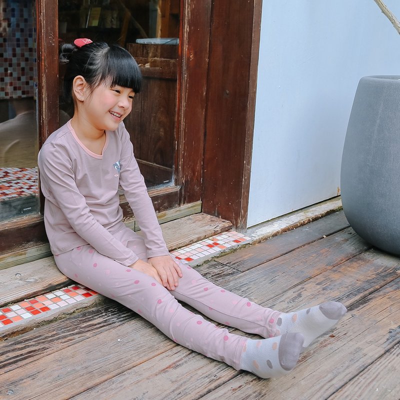 四季居家套装-白鼻心 - 童装上衣 - 棉．麻 咖啡色