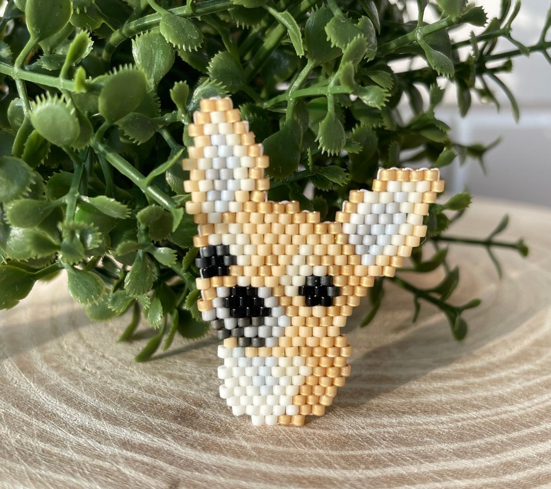 Beaded Chihuahua brick stitch PDF pattern for miyuki delica - 手工艺教程/工具书 - 其他材质 