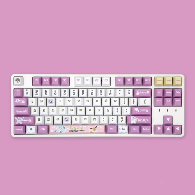 【免运特惠】FE87定制电竞专用宝可梦伊布游戏机械键盘 - 电脑配件 - 其他材质 白色