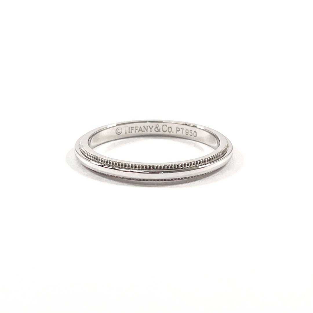 【日本直送 中古美品】8.5号 Tiffany & Co. 戒指・指环  ميلグレイン  बँd 戒指 Together Pt950 - 戒指 - 贵金属 银色