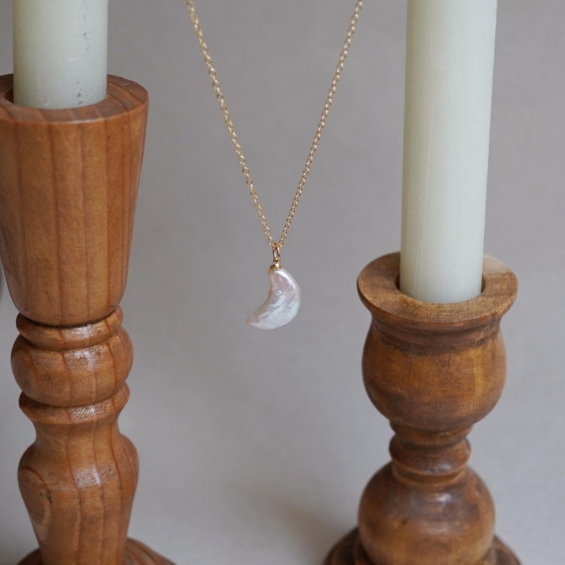 14KGF 米粒珍珠磁吸式手链 - 项链 - 珍珠 白色