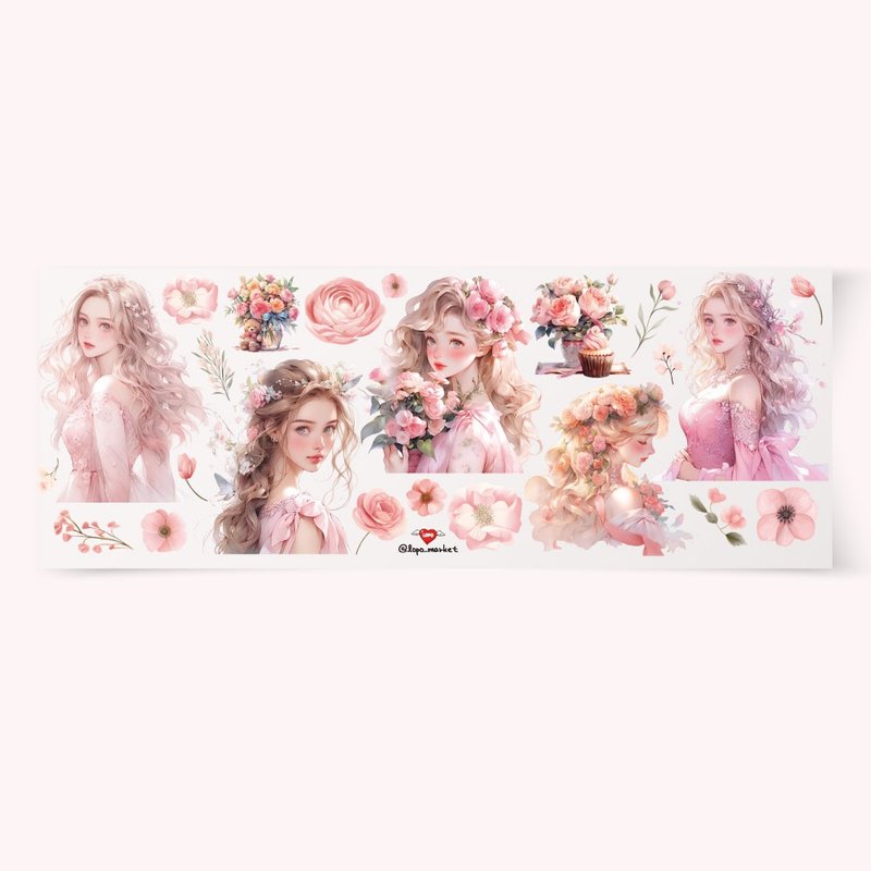 粉红女孩 _ sticker - 贴纸 - 其他材质 