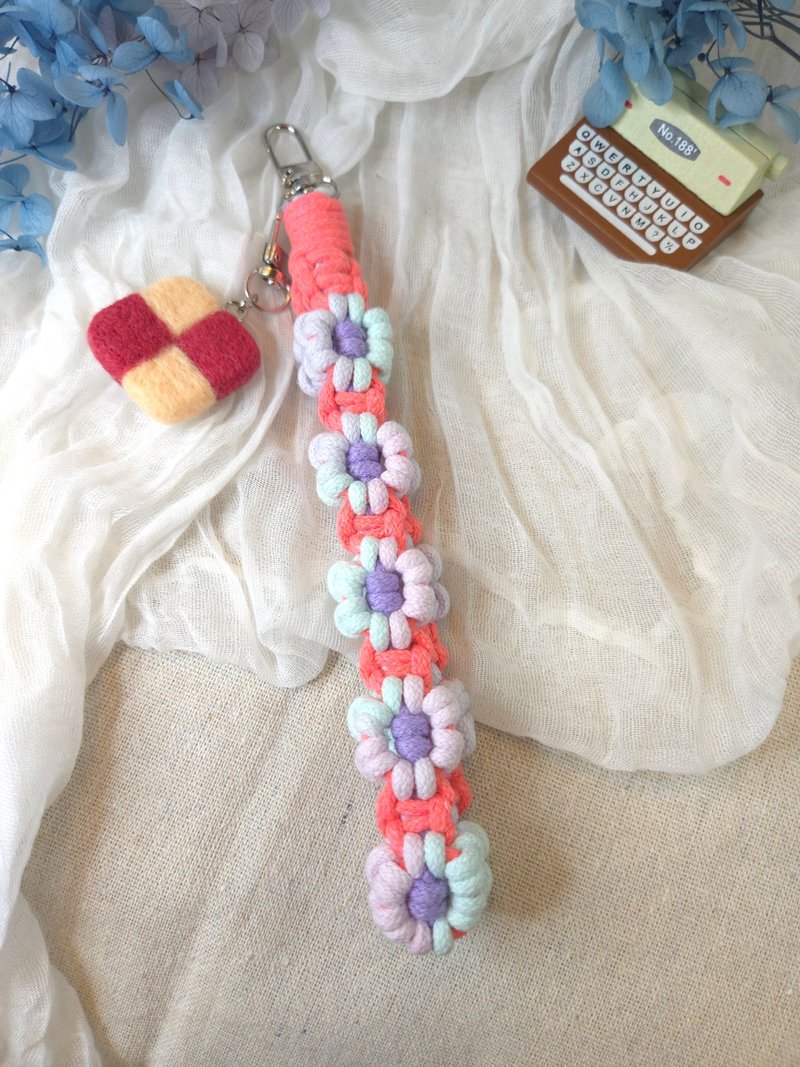 甜粉渐层色棉绳手机挂绳 包包挂饰 - 手机配件 - 棉．麻 多色
