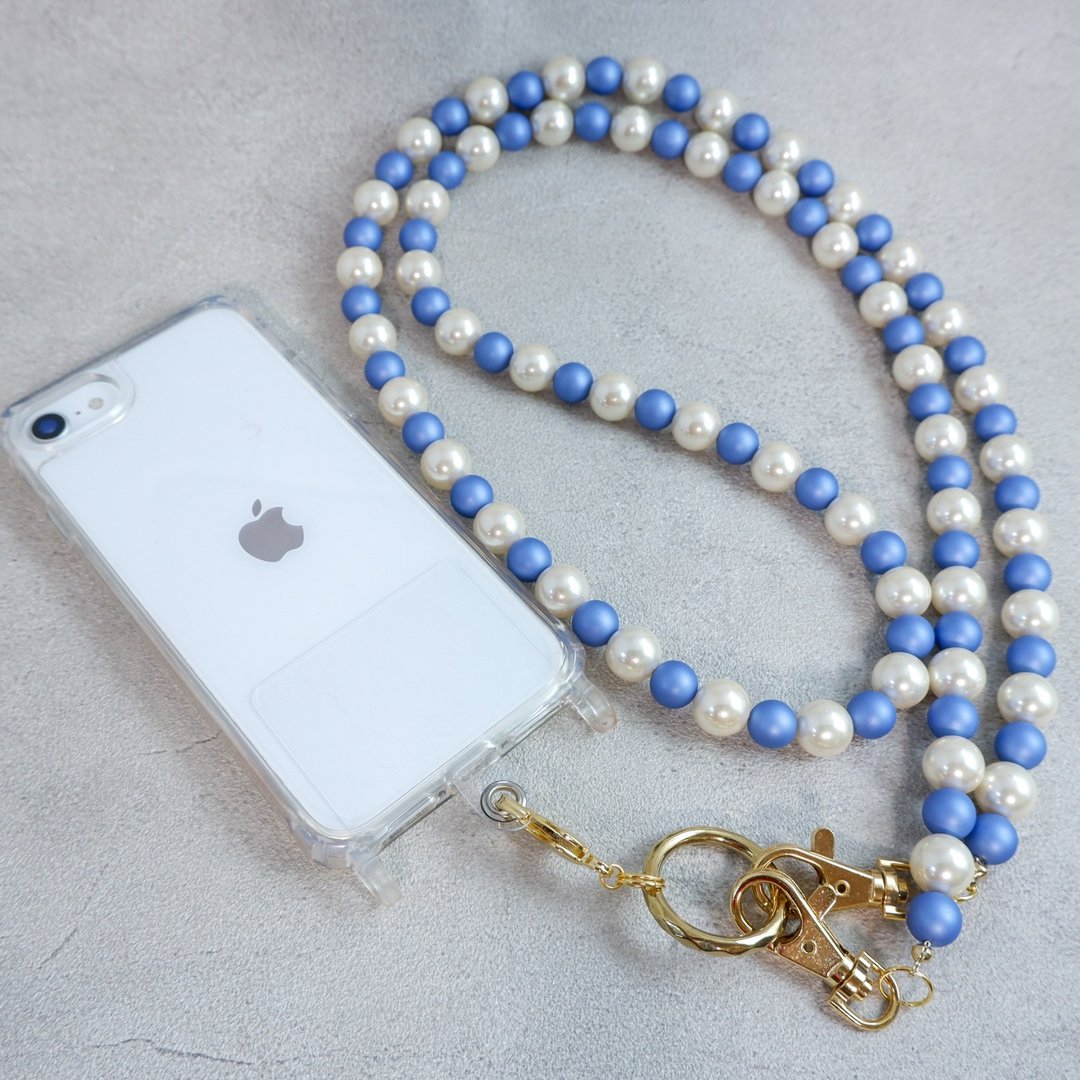 Bicolor Smartphone Shoulder Strap (Blue) - 挂绳/吊绳 - 塑料 蓝色