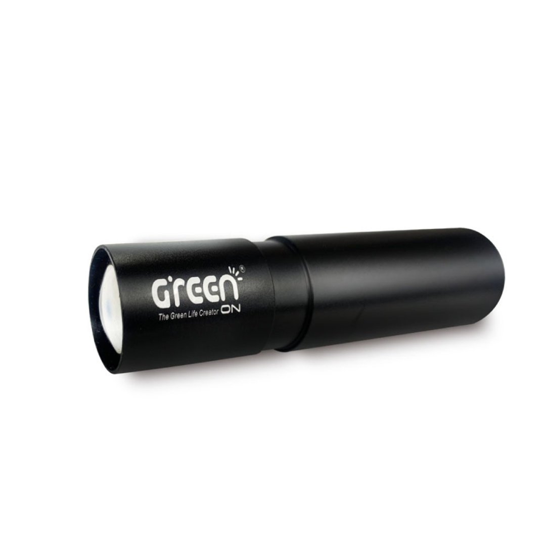 【GREENON】迷你强光USB变焦手电筒 轻量口袋型 附USB线 多入优惠 - 露营用品 - 铝合金 黑色