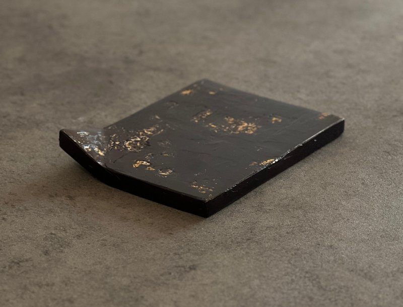 漆器/盘子/漆盘/暗红色/茶盘/金银箔/线香座 - 摆饰 - 其他材质 