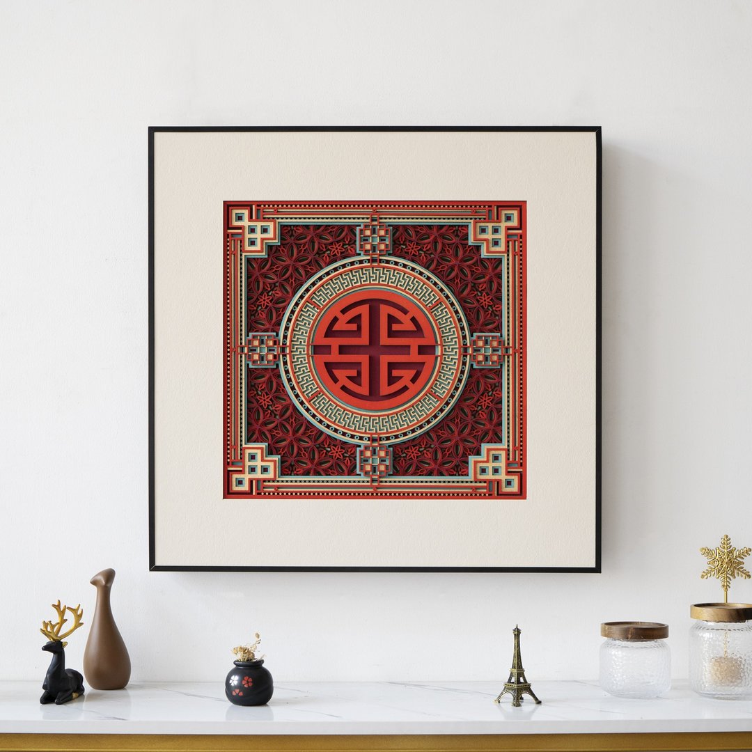加官进禄|新中式福字挂画沙发背景墙装饰画高档玄关壁画 - 海报/装饰画/版画 - 木头 