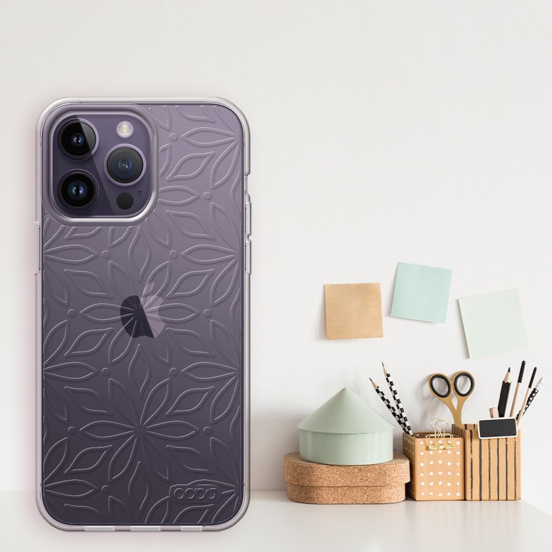 iPhone 14全系列 浮雕感轻薄军规防摔手机壳-花卉 - 手机壳/手机套 - 其他材质 多色