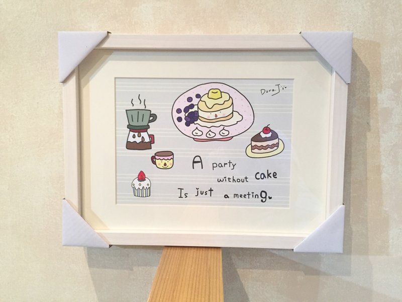 Dora.J 。洁朵拉  生活插画系列-复制画 : 午茶的小确幸 - 海报/装饰画/版画 - 纸 多色