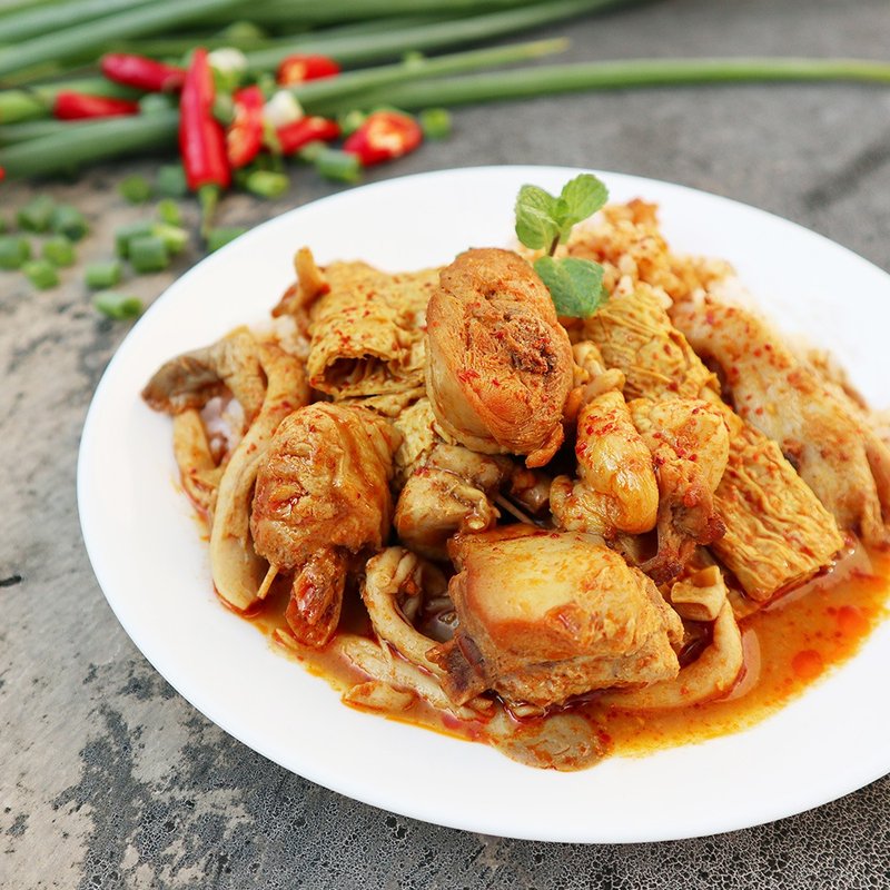 【懒得煮到极致】南洋叻沙咖喱鸡、南洋柯瑞汤头咖喱到底 - 料理包 - 新鲜食材 橘色