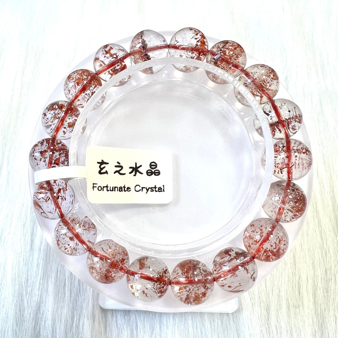 红超七手串 | 水晶 | 水晶手串 | 水晶手链 | 水晶手串 - 手链/手环 - 水晶 红色