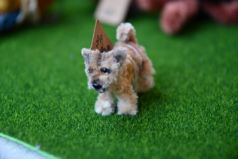 小土狗5cm-毛根扭扭棒手作/脏萌流浪动物园/娃娃宠物玩偶 - 玩偶/公仔 - 其他人造纤维 橘色