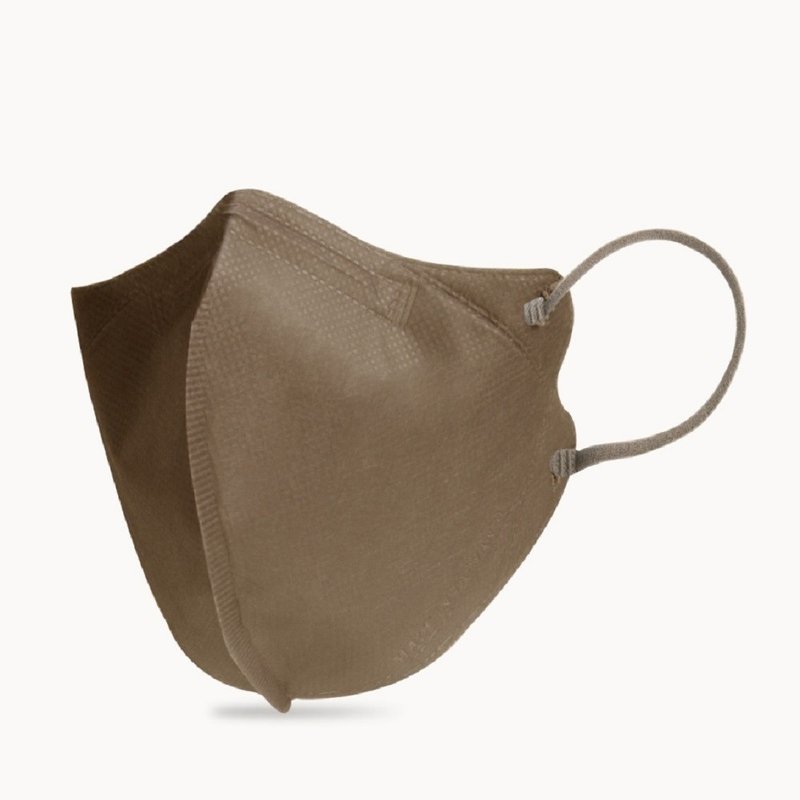 一心一罩 成人小脸3D医用口罩 - 摩卡(10入/袋) - 口罩 - 聚酯纤维 咖啡色