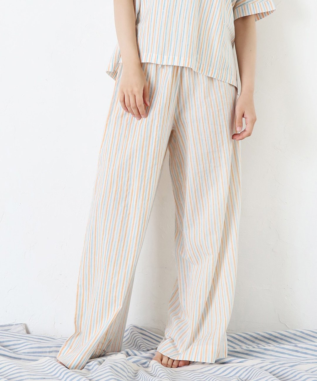 Kadi Pajamas Pants Long / stripe - 居家服/睡衣 - 棉 