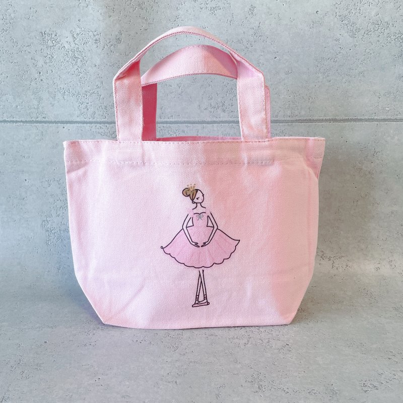 Pink Ballerina lunch tote bag - 其他 - 棉．麻 粉红色