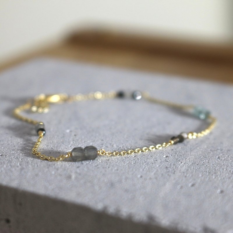 手链 磷灰石 光谱石 天然石 - 回忆 - - 手链/手环 - 宝石 蓝色