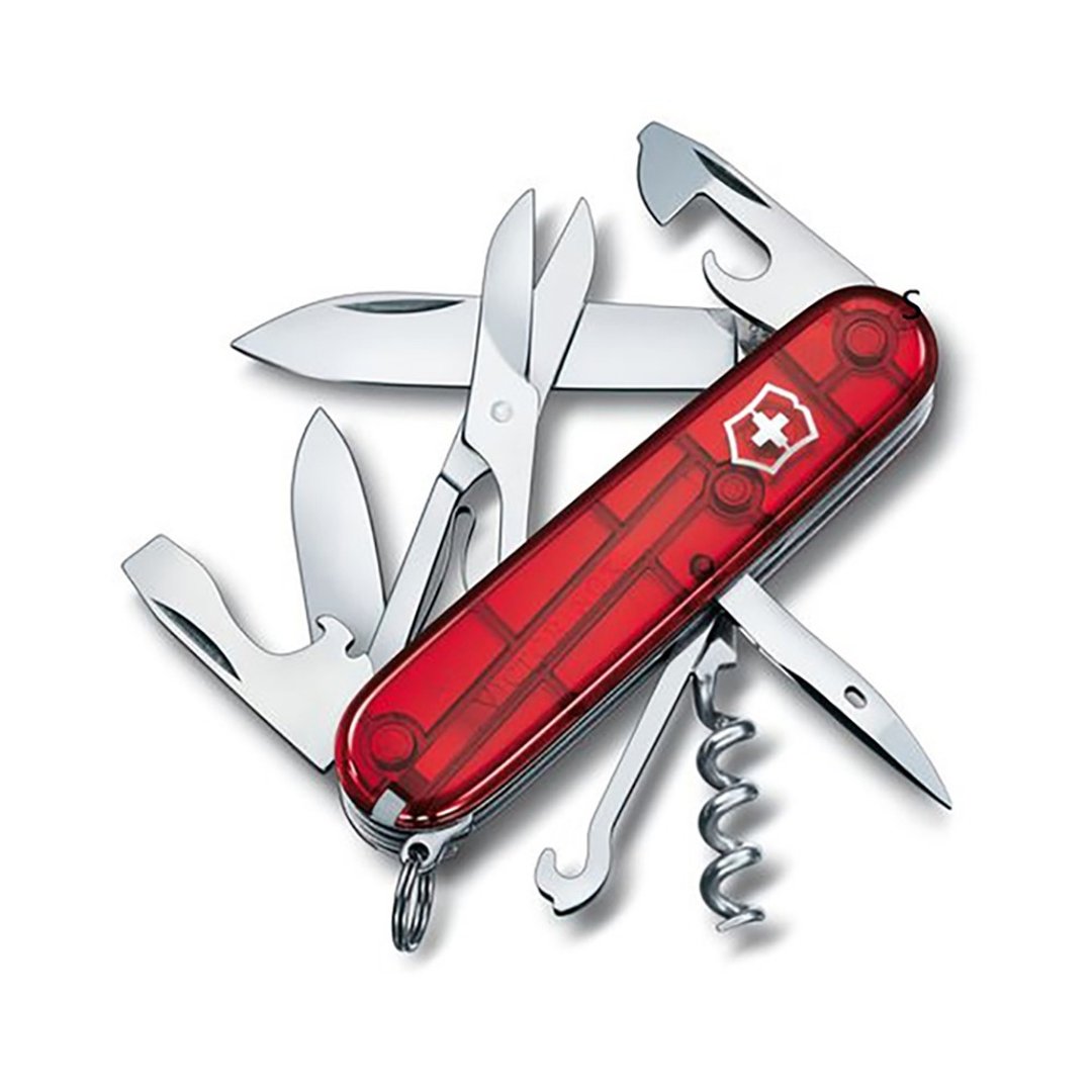 VICTORINOX 瑞士维氏 Climber 14用瑞士刀/透红 1.3703.T - 露营用品 - 不锈钢 红色